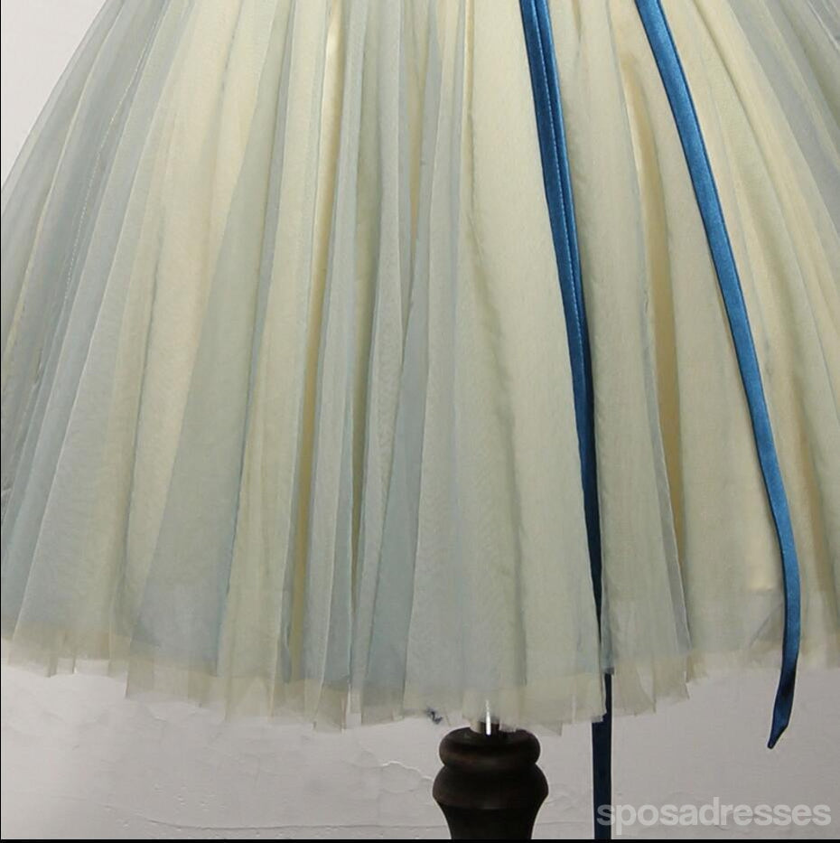Vestidos de la fiesta de promoción de regreso del cordón amarillo verde sin tirantes, vestidos de la fiesta de promoción del partido cortos económicos, vestidos de regreso perfectos, CM210