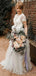 Vestidos de novia baratos únicos de encaje de manga corta en línea, vestidos de novia baratos, WD489