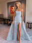 Blue Strapless Side Sexy Sexy Blue Long Evening Prom Dresses, Evening Party Prom Dresses, 12245