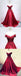 Fuera del hombro Vestidos de fiesta largos de noche rojo oscuro, vestidos de fiesta personalizados baratos, 18599