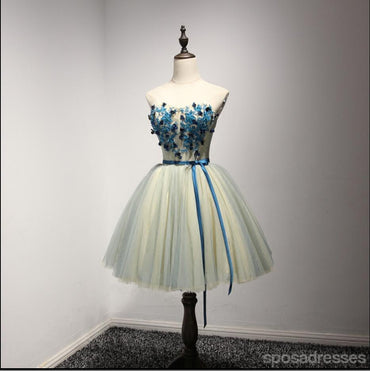 Bustier Jaune Vert de Dentelle Homecoming Robes de Bal Abordables de soirée Courte Robes de Bal, Parfait Robes de bal, CM210
