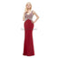 V Cuello Rojo con Cuentas Sirena de Noche vestidos de fiesta, Vestidos de Noche de Fiesta vestidos de fiesta, Vestidos 12055