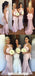 En Venta Popular Encantador Espalda Abierta de Sirena Sexy Largos Vestidos de Dama de honor para la Boda, WG011