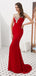 Mangas de la gorra rojo con cuentas sirena vestidos de fiesta de fiesta, vestidos de fiesta de la noche, 12086