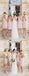 Mismatched Junior Pretty Short Lace Knee-Length Blush Pink Bridesmaid Dress, WG115
