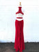 Sexy Rojo de Encaje Halter Backless vestido de Sirena de Noche Largos vestidos de fiesta, Vestidos 17552