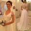 Elegant Cap Sleeve See Through Lace Top Sheath Cheap Wedding Dresses, WD0137
