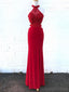 Sexy Rojo de Encaje Halter Backless vestido de Sirena de Noche Largos vestidos de fiesta, Vestidos 17552