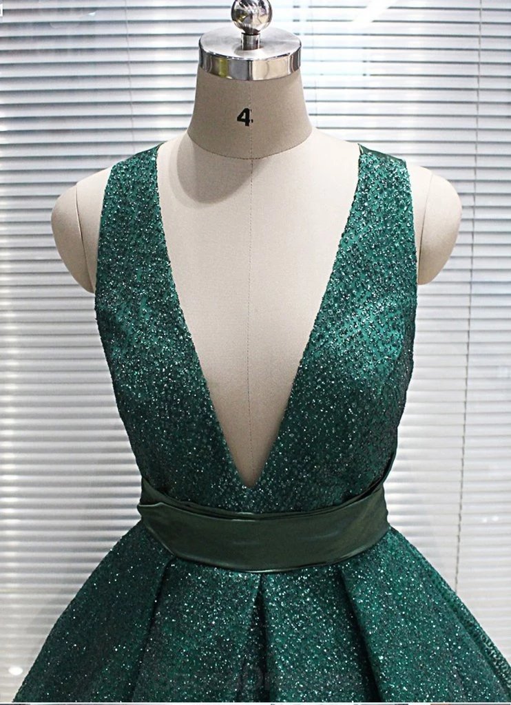 El Verde esmeralda de Cuello V Brillante Vestido de Bola de Hoteles de Noche, vestidos de fiesta, Vestidos de Noche de Fiesta vestidos de fiesta, Vestidos 12156