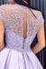 Cap Sleeves Lilac See Through Una línea de vestidos de fiesta largos de noche, vestidos de fiesta de noche, 12298