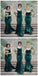 Las Mangas de la tapa Verde Esmeralda de la Longitud del Piso vestido de Sirena de Largos Vestidos de Dama de honor en Línea, WG549