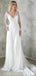 Vestidos de novia baratos sin espalda de encaje de manga larga en línea, vestidos de novia baratos, WD543