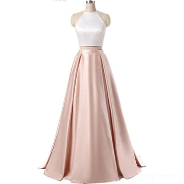 Simple Sexy Two Pieces Long Evening Prom Dresses, Popular Cheap Long 2018 Party Prom Dresses, 17244