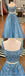 Vestidos de baile de noche largos cuadrados de encaje azul de dos piezas, vestidos de baile personalizados de fiesta baratos, 18630