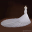 Cordón de la sirena del escote del amor cola larga vestidos nupciales de boda lujosos, trajes de novia hechos a la medida, vestidos nupciales de boda económicos, WD246
