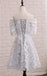 Vestidos de baile de bienvenida cutos de encaje de hoja gris de manga corta, vestidos de baile de fiesta corta asequibles, vestidos de cóctel perfectos, CM339
