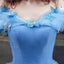 Azul de la Princesa de los Hombros Fuera de Una línea de Noche Largos vestidos de fiesta, Vestidos Baratos Dulce 16, Vestidos, 18344