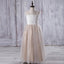 Illusion Illusion Ivory Lace Tulle Flower Girl Dresses With Gold Sequin Skirt, Cheap Junior Bridesmaid Dresses, FG060