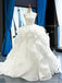 Scoop ball vestido encaje encaje corpiño volantes baratos vestidos de novia en línea, vestidos de novia baratos, WD622