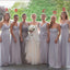Chiffon Mismatched Different Styles Floor Length Cheap Bridesmaid Dresses, WG172