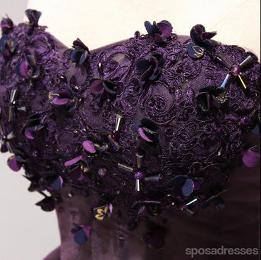 Strapless Purple Lace Homecoming Prom Dresses, Affordable Short Party Corset Back Prom Dresses, Perfect Homecoming Dresses, CM218