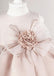 Polvo de color Rosa de Satén Tul Cremallera Hasta Vestidos de Flores Niña, Niña Encantadora Vestidos con Flores Arco, FG030