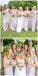 Vestidos de dama de honor baratos baratos de gasa lila pálida fuera del hombro en línea, WG215
