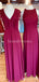 Vestidos de dama de honor largos de gasa rosada mal combinados en línea, vestidos de damas de honor baratos, WG694