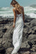 Ver a través de playa de la sirena del cordón vestidos nupciales de boda largos, WD294