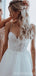 Correas espaguetis Una línea de vestidos de novia baratos sin respaldo en línea, vestidos de novia únicos baratos, WD606