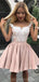Mangas de la tapa Dusty rosa barato homecoming vestidos en línea, baratos vestidos cortos de fiesta, CM751