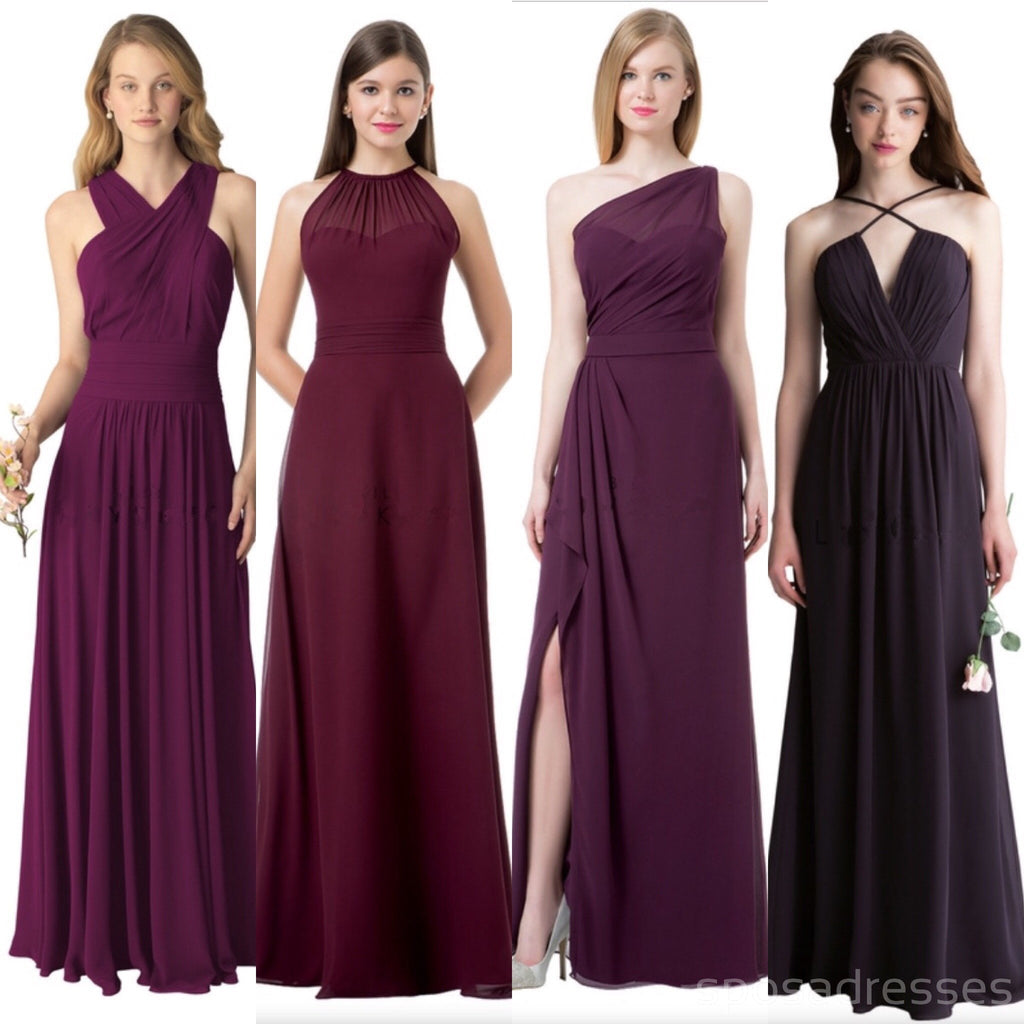 Gaze barata vestidos de dama de honra longos alfandegários mal combinados, vestidos de dama de honra longos alfandegários únicos disponíveis, vestidos de dama de honra disponíveis, BD113