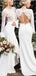 Dos ouvert Manches Longues de Sirène à Bas prix des Robes de Mariée en Ligne, pas Cher Robes de Mariée, WD545
