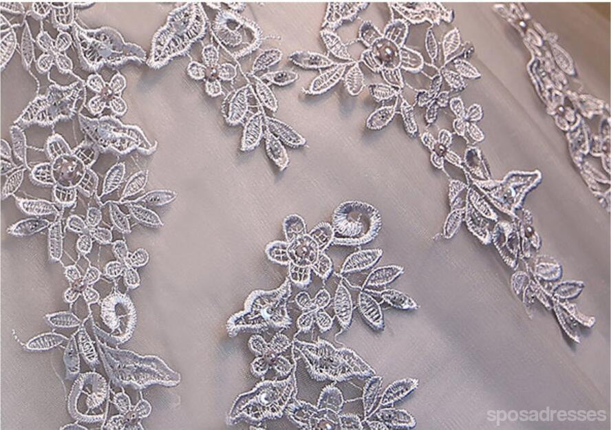V escote dos correas cordón gris vestidos de la fiesta de promoción de regreso adornados con cuentas, vestidos de la fiesta de promoción del partido cortos económicos, vestidos de regreso perfectos, CM288