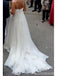 Correas de espagueti alinean trajes de novia simples baratos en línea, WD343