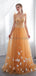 Cucharada de Mantequilla de la Mosca de la Naranja de Una línea de Tul de Noche, vestidos de fiesta, Vestidos de Noche de Fiesta vestidos de fiesta, Vestidos 12025