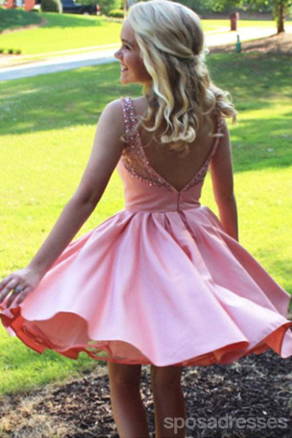 Pink Illusion Cute Pink Short Vestidos de fiesta baratos en línea, CM562