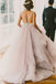 Un Escote de la Pala de la línea Trajes de novia de Organza, 2.017 Vestidos de Boda de Encargo Largos, Vestidos Nupciales Económicos, 17115