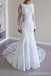Long Sleeve Lace Backless Mermaid Wedding Dresses, Long Custom Wedding Gowns, Affordable Bridal Dresses, 17116