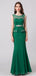 Elegante Scoop Emerald Green Mermaid Evening Prom Dresses, Evening Party Prom Dresses, 12103