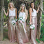 V Neck Casual Long Mermaid Sequin Robes de demoiselle d'honneur pas cher en ligne, WG261
