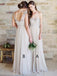 Vestidos de dama de honor largos baratos de encaje personalizado Champagne en línea, WG349
