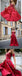 Bordado rojo Una línea Vestidos de la Fiesta de promoción de la Tarde de Encargo Largos sin Tirantes, 17441