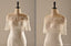 Sirena de la manga corta ve a través de trajes de novia del cordón traseros, trajes de novia hechos a la medida, vestidos nupciales de boda baratos, WD223