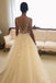Elegante encaje V cuello sin espalda barato vestidos de novia en línea, vestidos de novia baratos, WD483