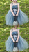 Vestidos del tutú Pix azules polvorientos, vestidos de la florista del tul, vestidos de la niña baratos para boda, FG046
