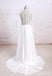 Encajes de manga larga Ver a través de vestidos de novia baratos en la playa en línea, WD380