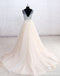Cuello en V Ver a través de una línea de vestidos de novia baratos en línea, WD355