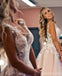 Vestidos de novia de una línea de encaje con espalda abierta sexy en línea, vestidos de novia únicos y baratos, WD587