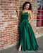 Cabestro de Emerald Green atractivo raja del lado sin espalda vestidos de la fiesta de promoción de la tarde largos, 17508